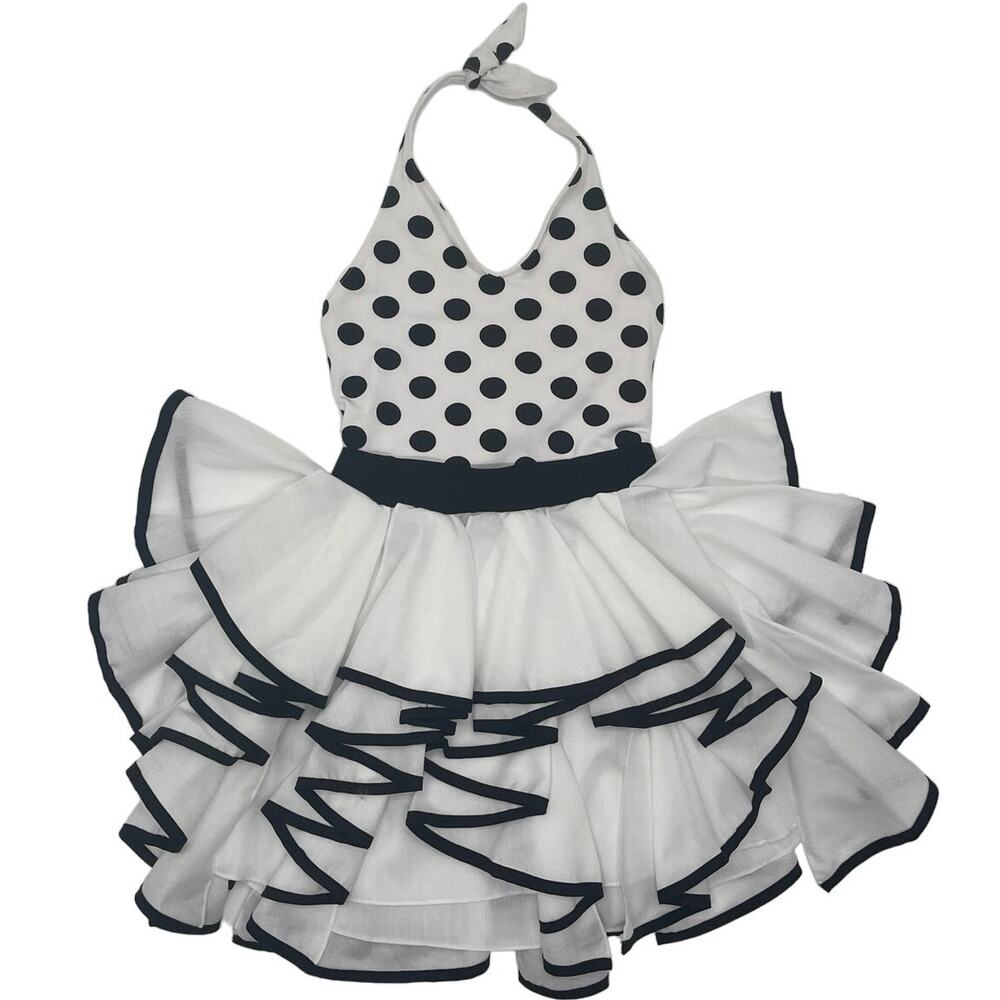New Kate Mack polka dot halter dress / oodles of layers!